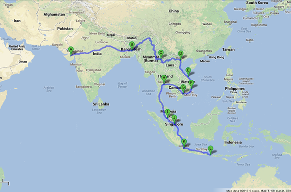 Gujarat-India-to-Bali-Indonesia-GoogleMaps