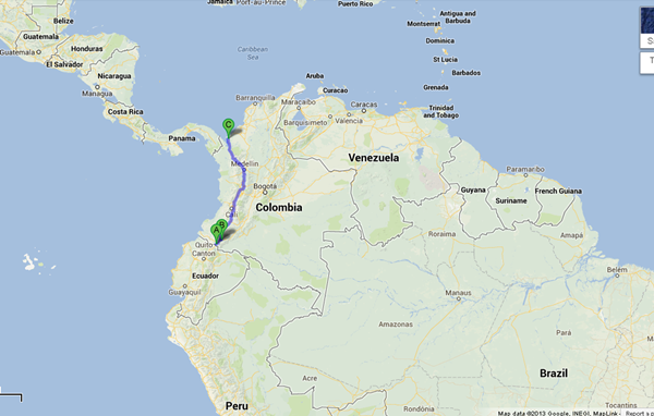 Ipiales-Narino-Colombia-to-Necocli-Antioquia-Colombia-GoogleMaps