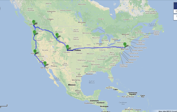 Tijuana-California-Mexico-to-New-York-USA-GoogleMaps