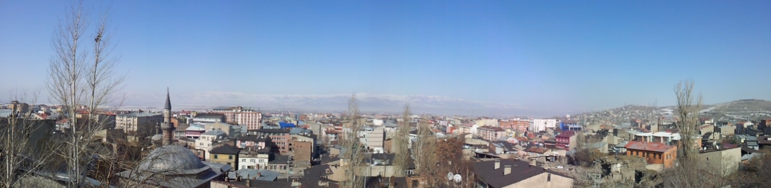 Looking out across Erzurum from a castle wall