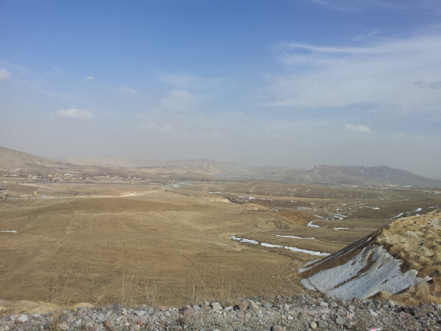 The view from my first lunch stop on the road in Iran