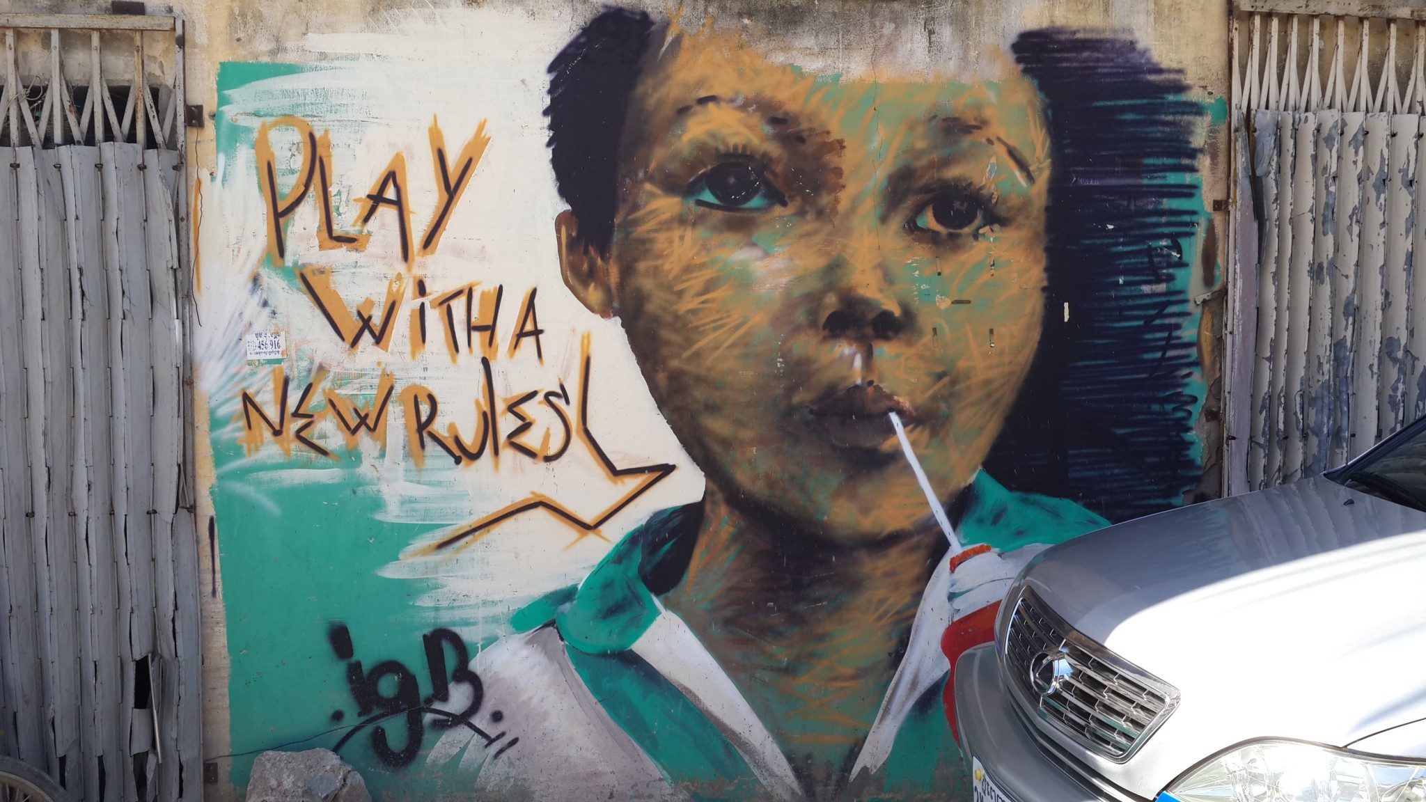 Street art in Phnom Penh that captured the sentiment for 2015.